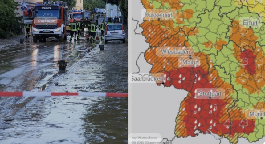 Unwetter-Warung der höchsten-Stufe hier alle Infos